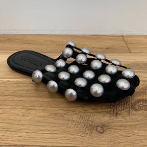 Alexander Wang Amelia Mules Black Suede Size 7